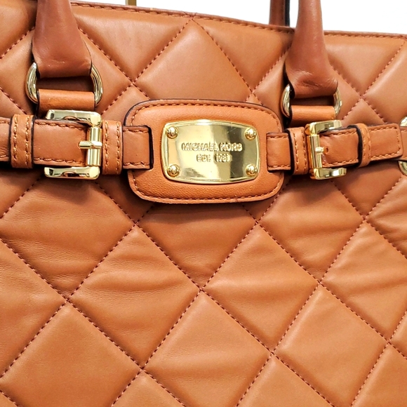 NWT Michael Kors Hamilton Quilt Large Tote🤎🤎🤎 - Picture 4 of 15